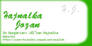 hajnalka jozan business card